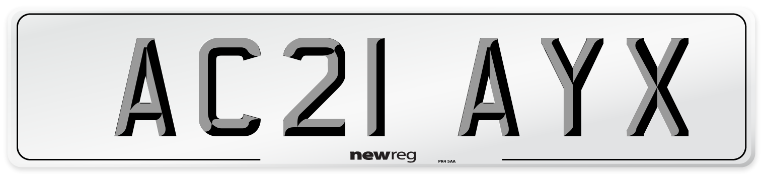 AC21 AYX Number Plate from New Reg
